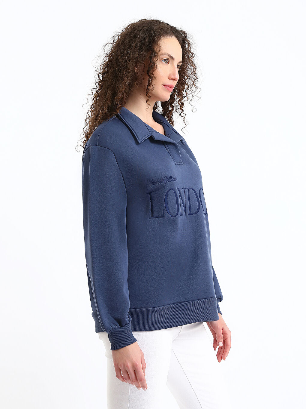 سويت شيرت بياقة بولو للسيدات-2