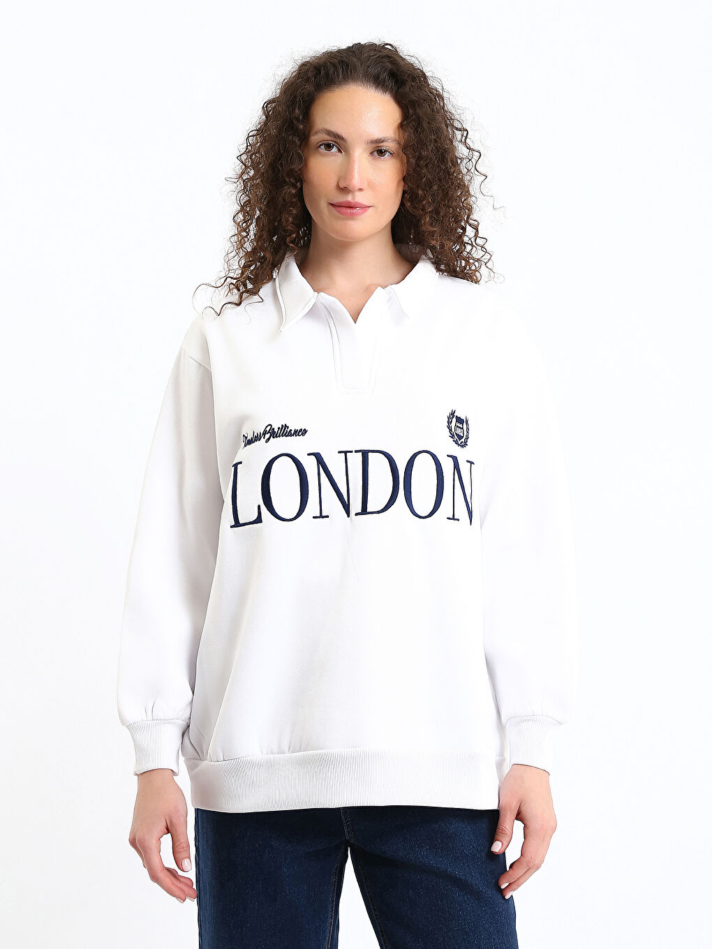 Polo Neck Women's Sweatshirt