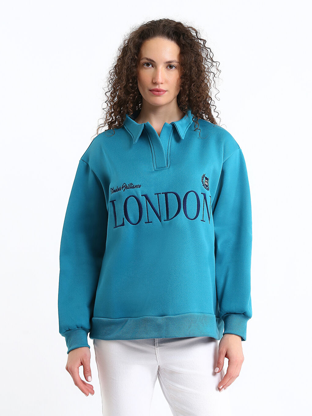 Polo Neck Women's Sweatshirt