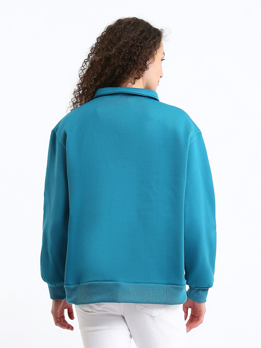 Polo Neck Women's Sweatshirt-4