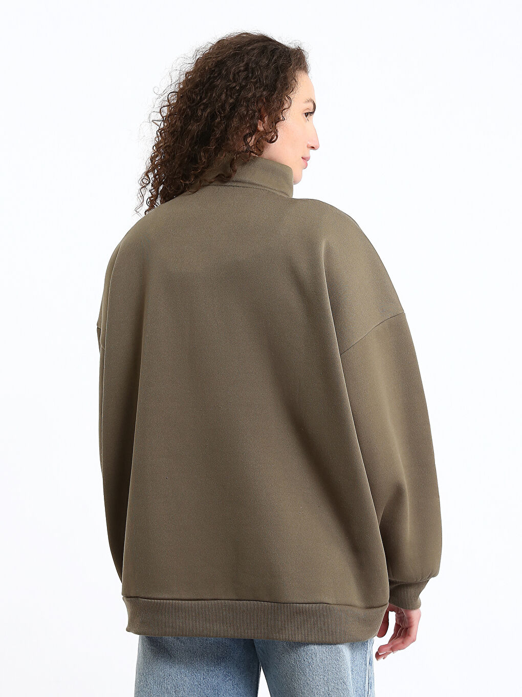 Funnel Neck Women's Sweatshirt-4
