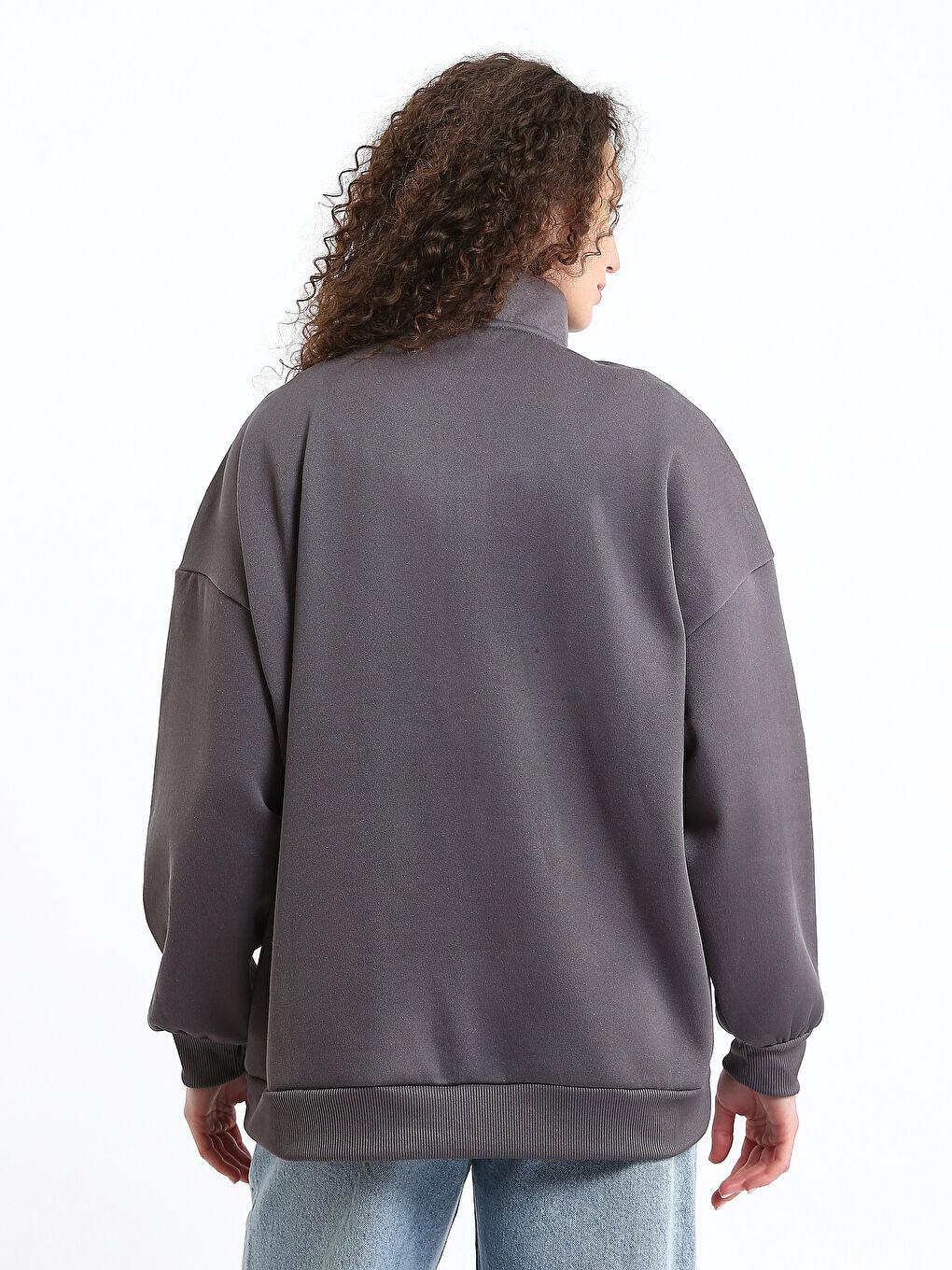 Funnel Neck Women's Sweatshirt-4