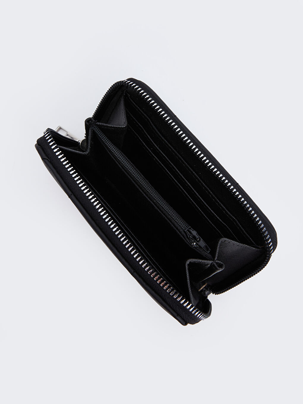 Siyah Deri Görünümlü Kadın Cüzdan-2