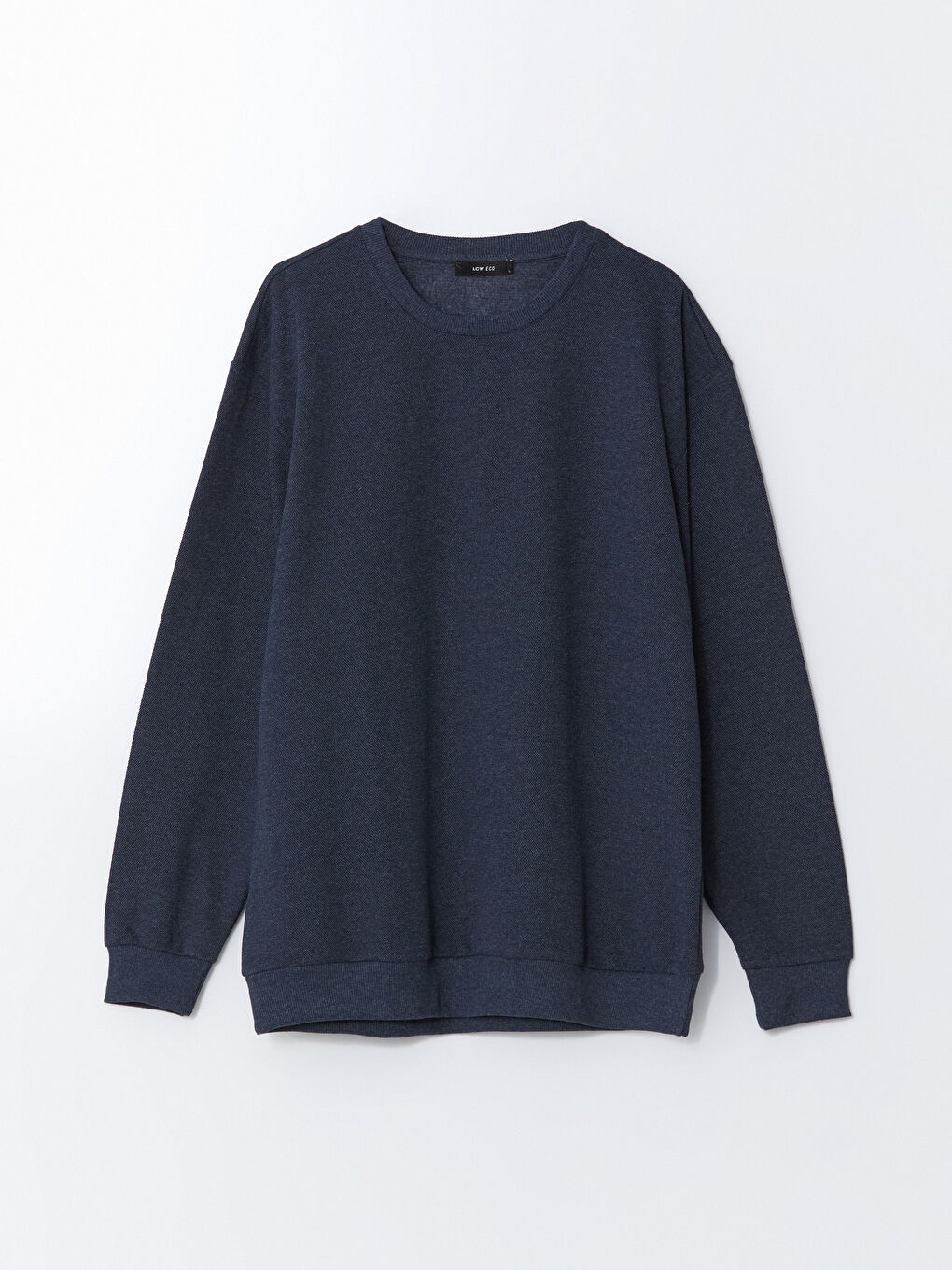 İndigo Bisiklet Yaka Uzun Kollu Erkek Sweatshirt-4