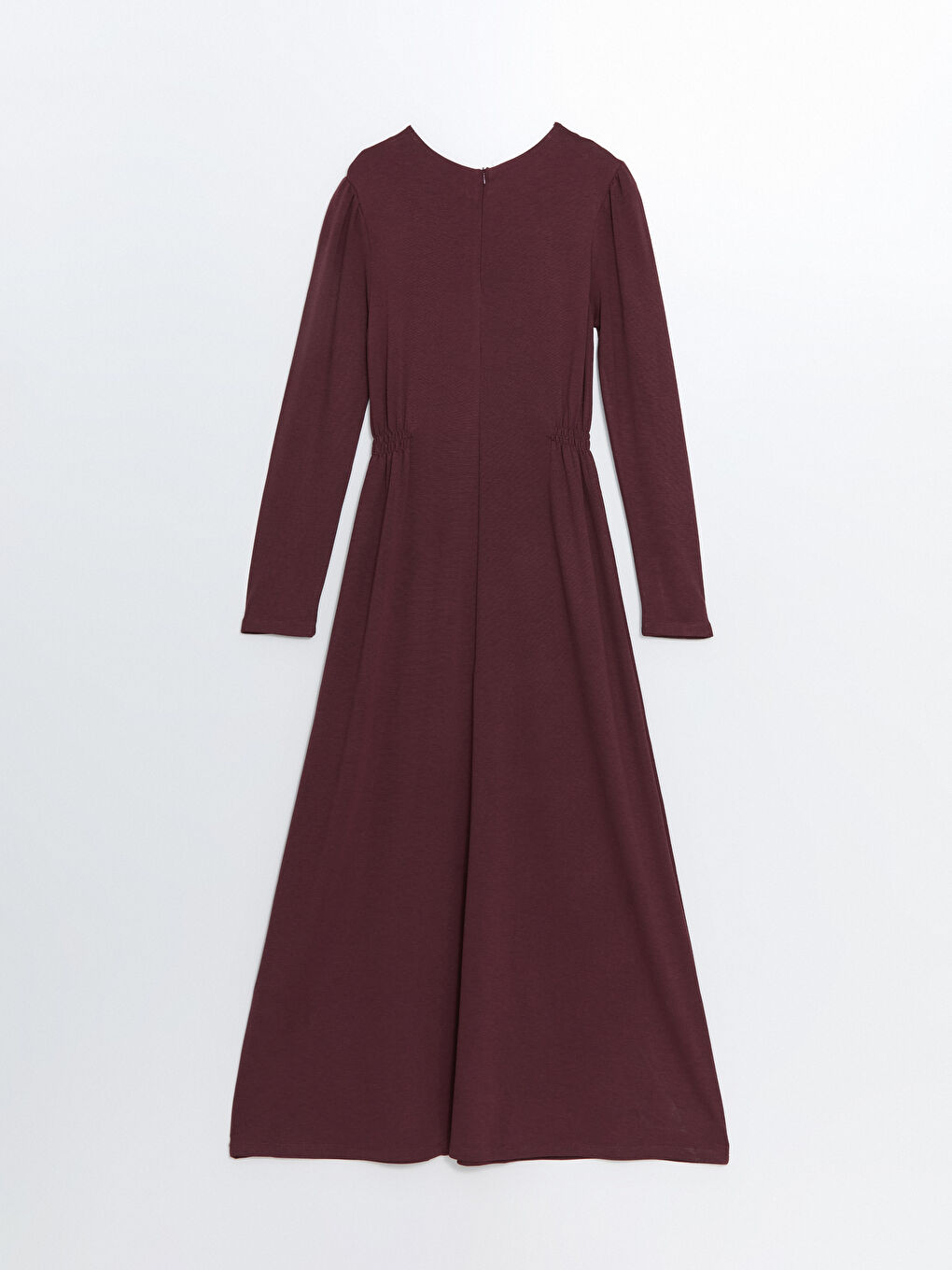 LCW Modest Bordo Bisiklet Yaka Kadın Elbise - 5