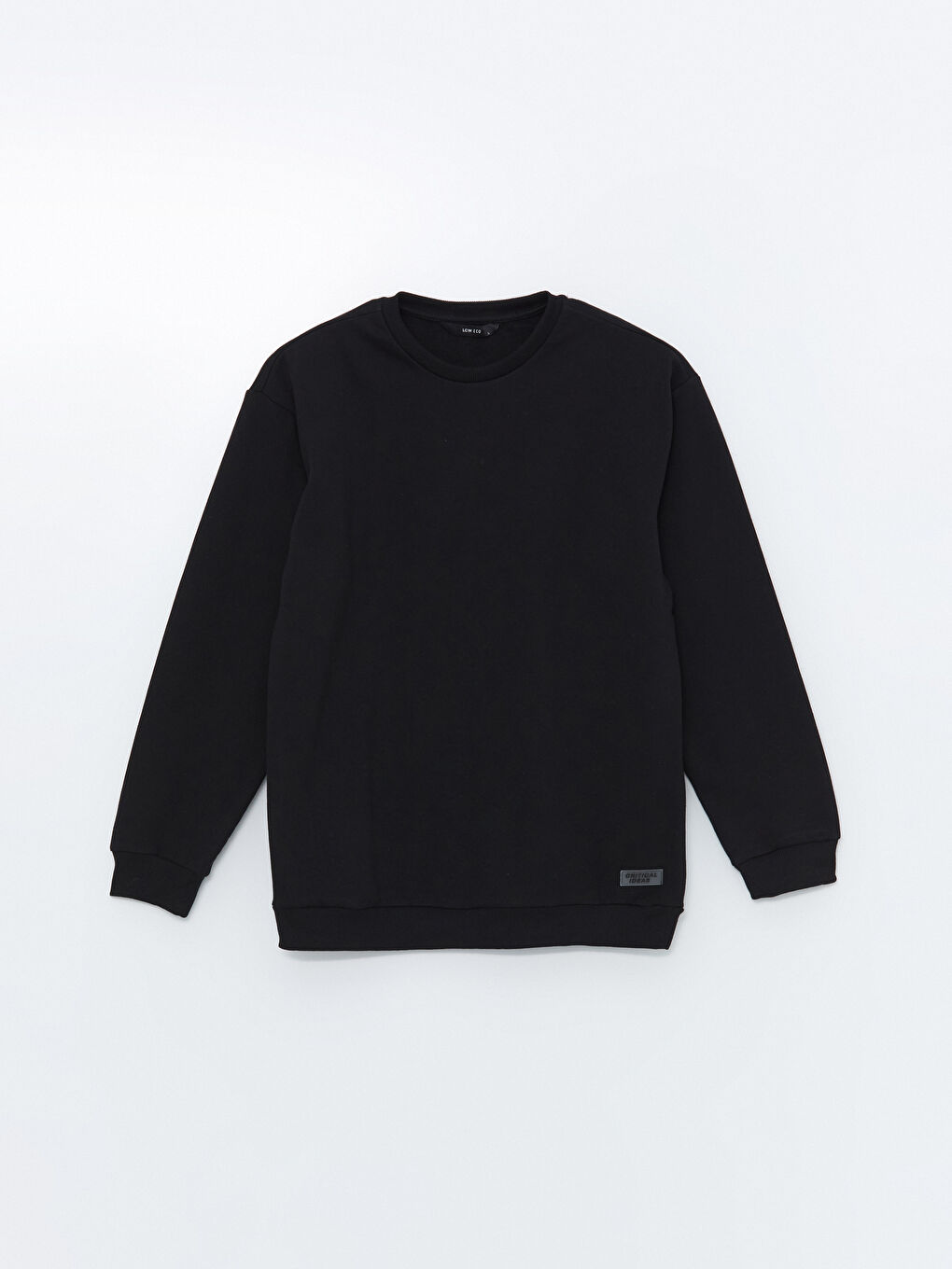 LCW ECO Yeni Siyah Bisiklet Yaka Uzun Kollu Erkek Sweatshirt - 4