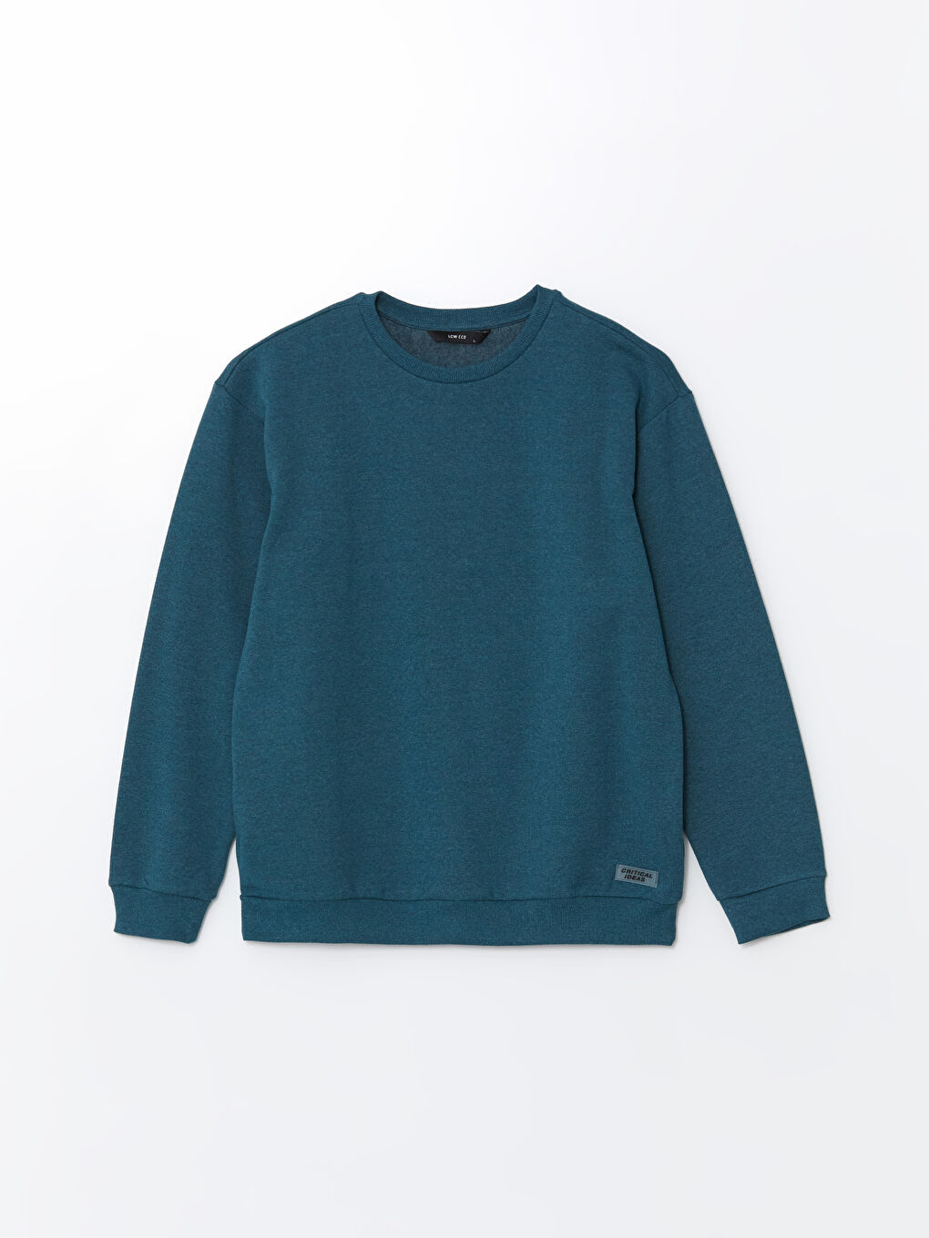 LCW ECO Petrol Bisiklet Yaka Uzun Kollu Erkek Sweatshirt - 4