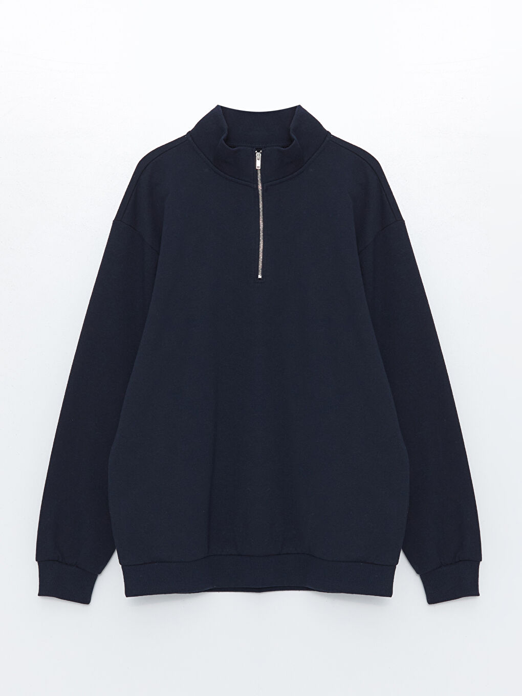 LCW ECO Lacivert Dik Yaka Uzun Kollu Erkek Sweatshirt - 4