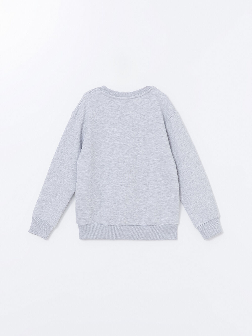 LCW ECO Gri Melanj Bisiklet Yaka Basic Erkek Çocuk Sweatshirt - 2