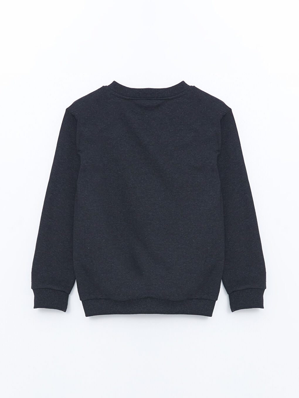 LCW ECO Antrasit Melanj Bisiklet Yaka Baskılı Uzun Kollu Erkek Çocuk Sweatshirt - 1