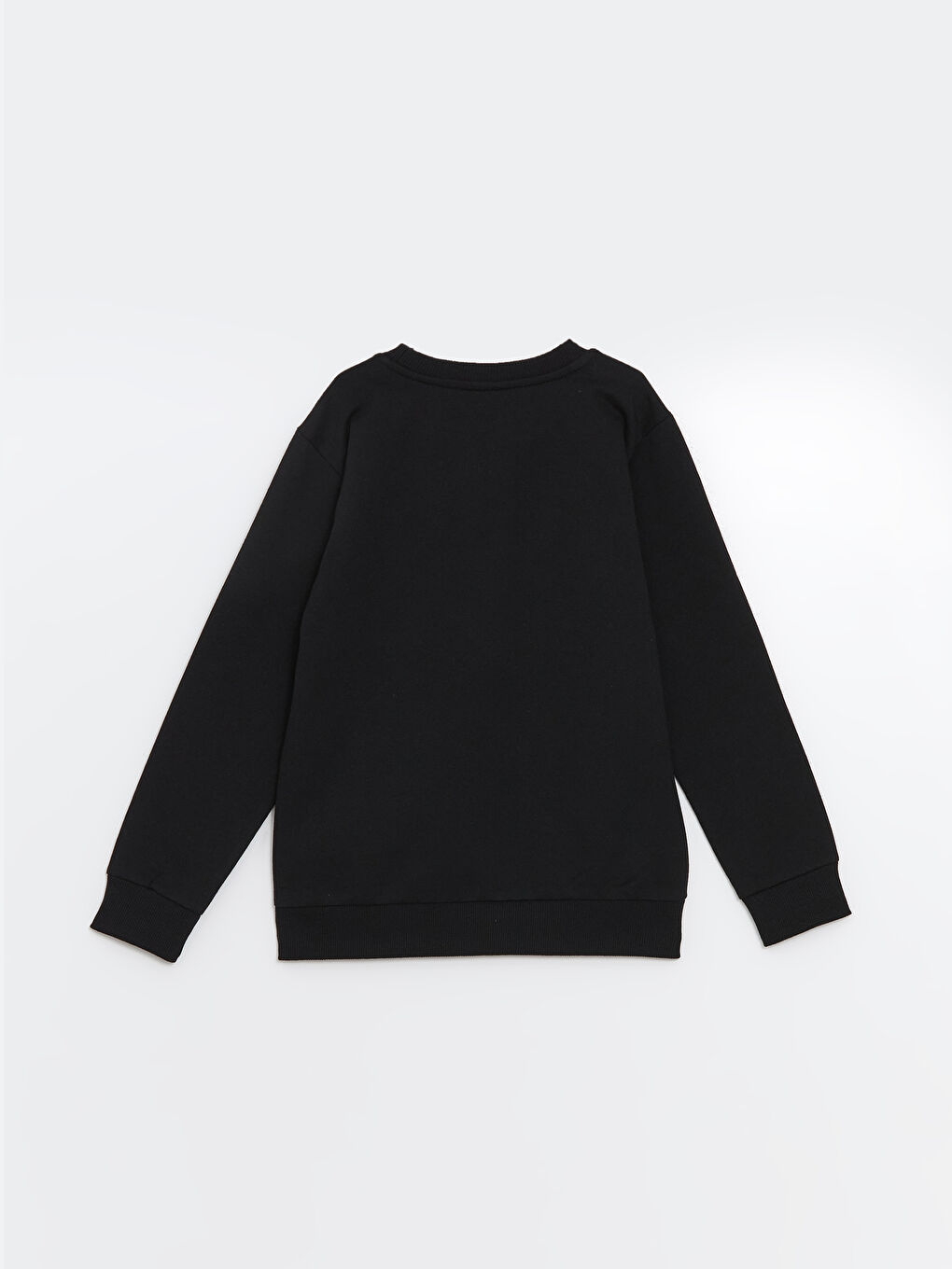 LCW ECO Yeni Siyah Bisiklet Yaka Erkek Çocuk Sweatshirt - 1