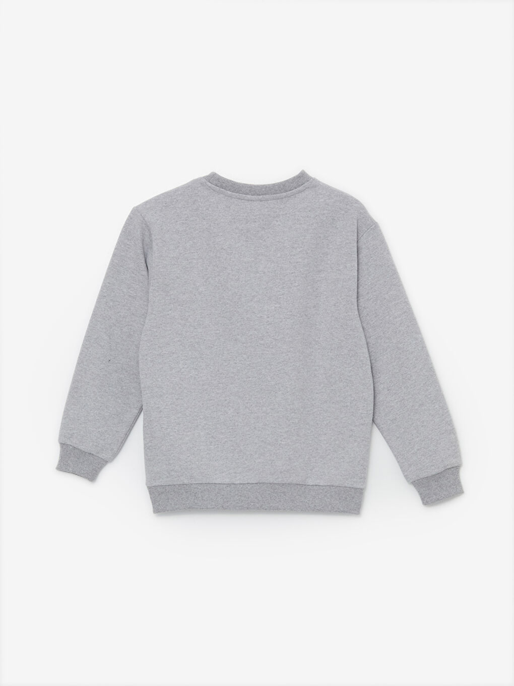 LCW ECO Açık Gri Melanj Nostaljik Maymun Baskılı Erkek Çocuk Sweatshirt - 1