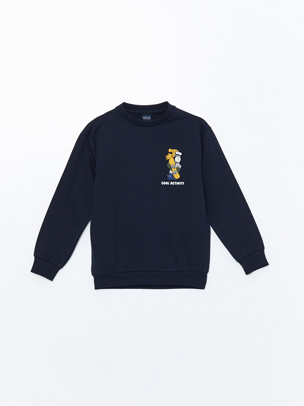 LCW ECO Lacivert Nostaljik Maymun Baskılı Erkek Çocuk Sweatshirt