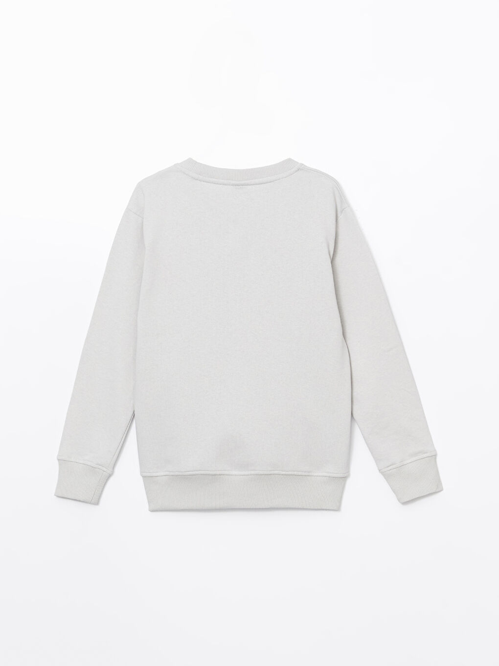 LCW ECO Açık Gri Bisiklet Yaka Erkek Çocuk Sweatshirt - 1