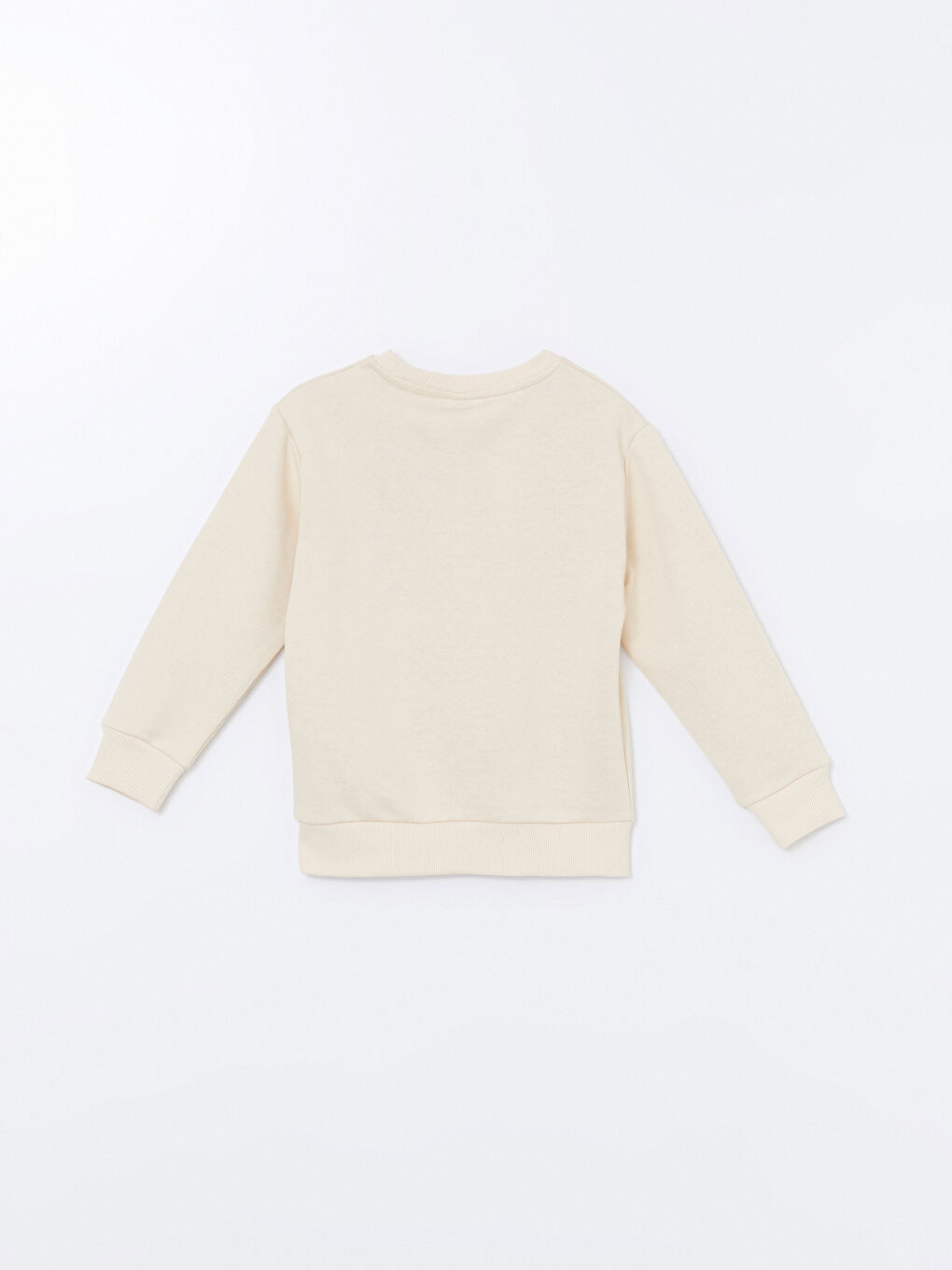 LCW ECO Bej Bisiklet Yaka Basic Uzun Kollu Erkek Çocuk Sweatshirt - 2