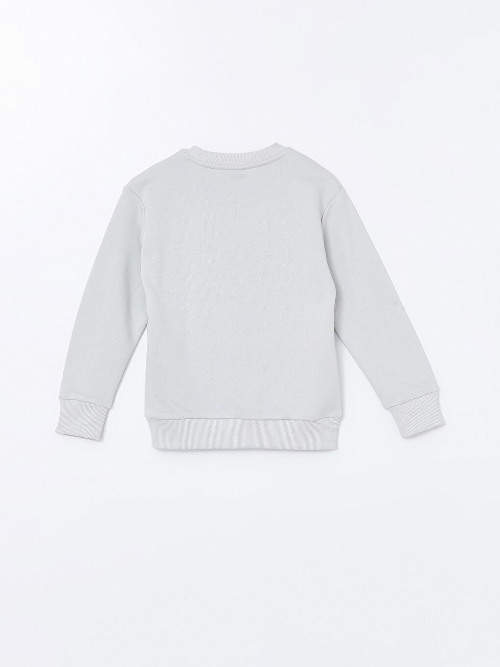 LCW ECO Açık Gri Bisiklet Yaka Basic Uzun Kollu Erkek Çocuk Sweatshirt - 2