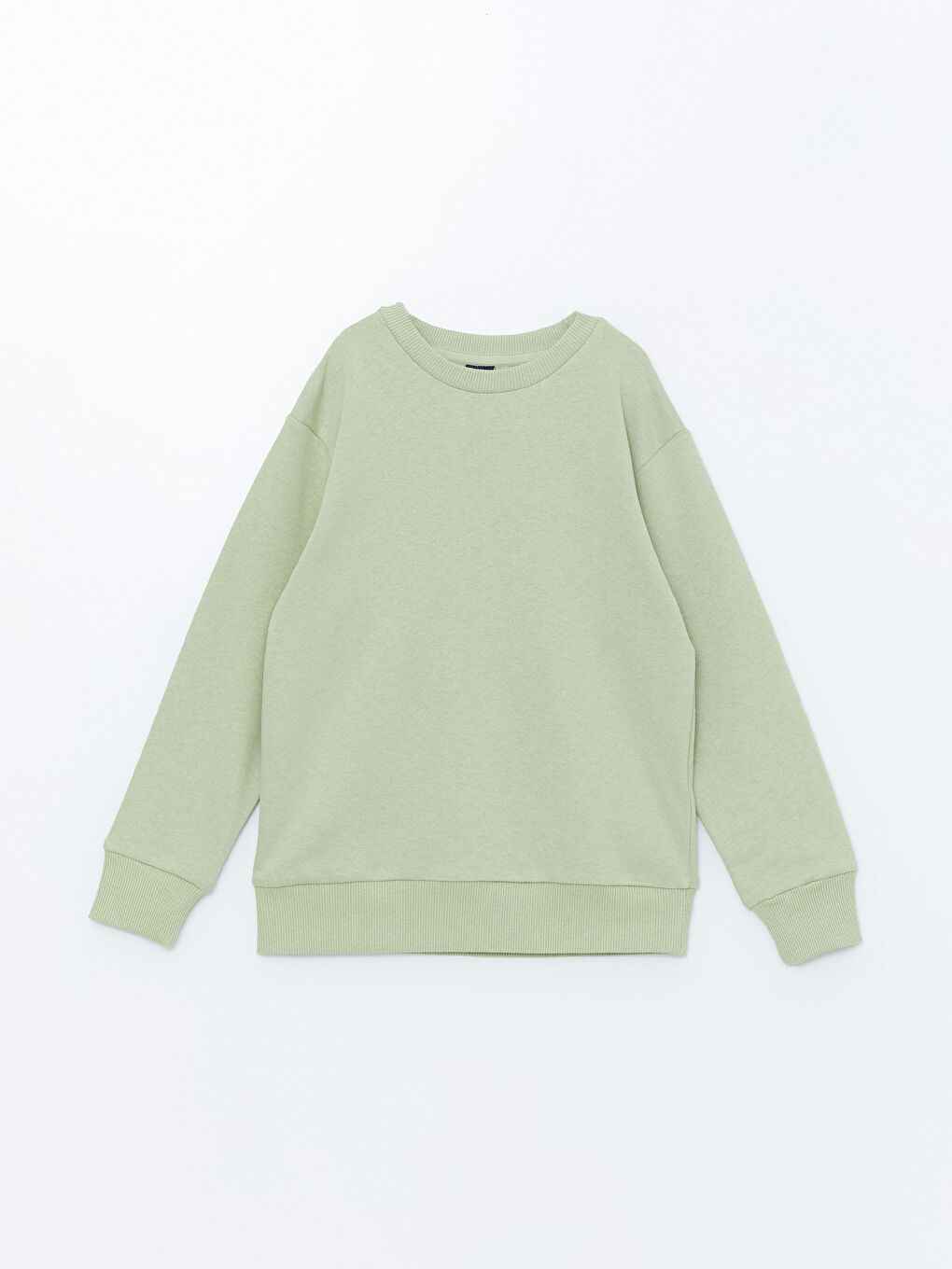 LCW ECO Açık Yeşil Bisiklet Yaka Erkek Çocuk Sweatshirt