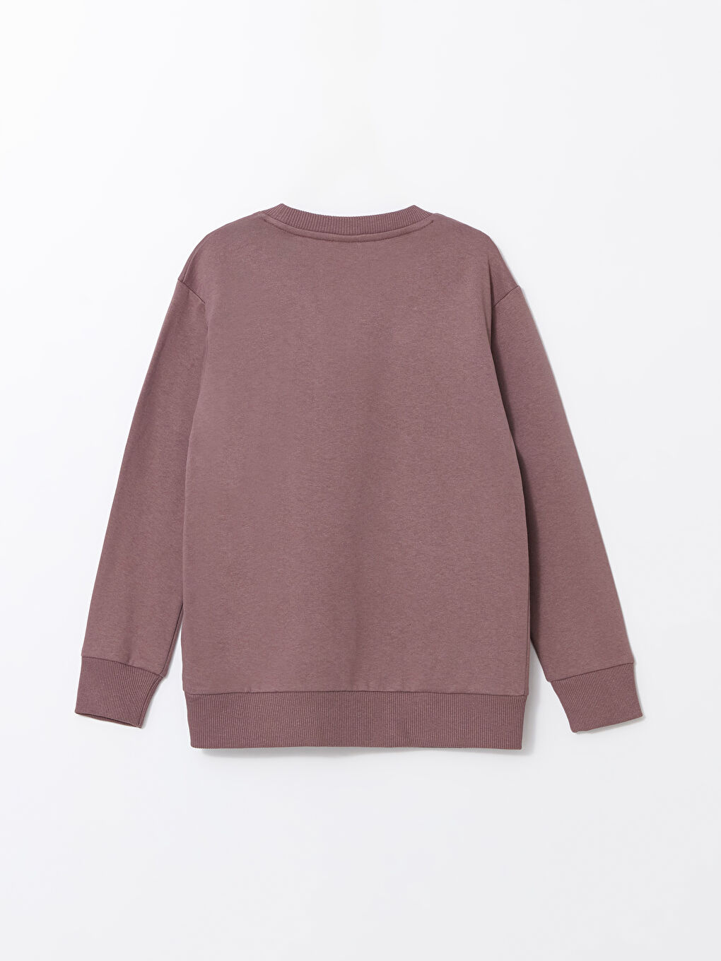 LCW ECO Açık Mürdüm Bisiklet Yaka Erkek Çocuk Sweatshirt - 1