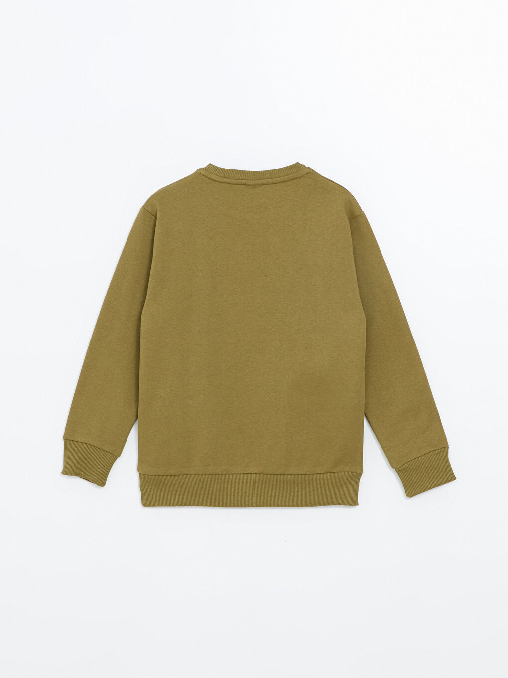 LCW ECO Haki Bisiklet Yaka Erkek Çocuk Sweatshirt - 1