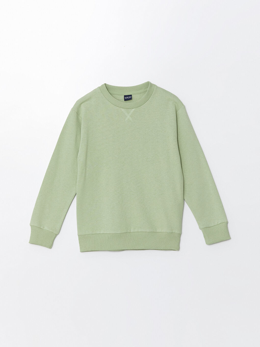 LCW ECO Açık Yeşil Bisiklet Yaka Erkek Çocuk Sweatshirt