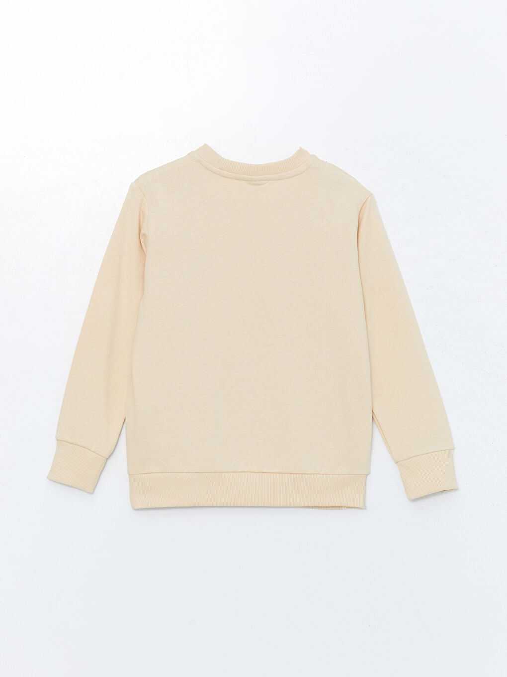 LCW ECO Bej Bisiklet Yaka Erkek Çocuk Sweatshirt - 1