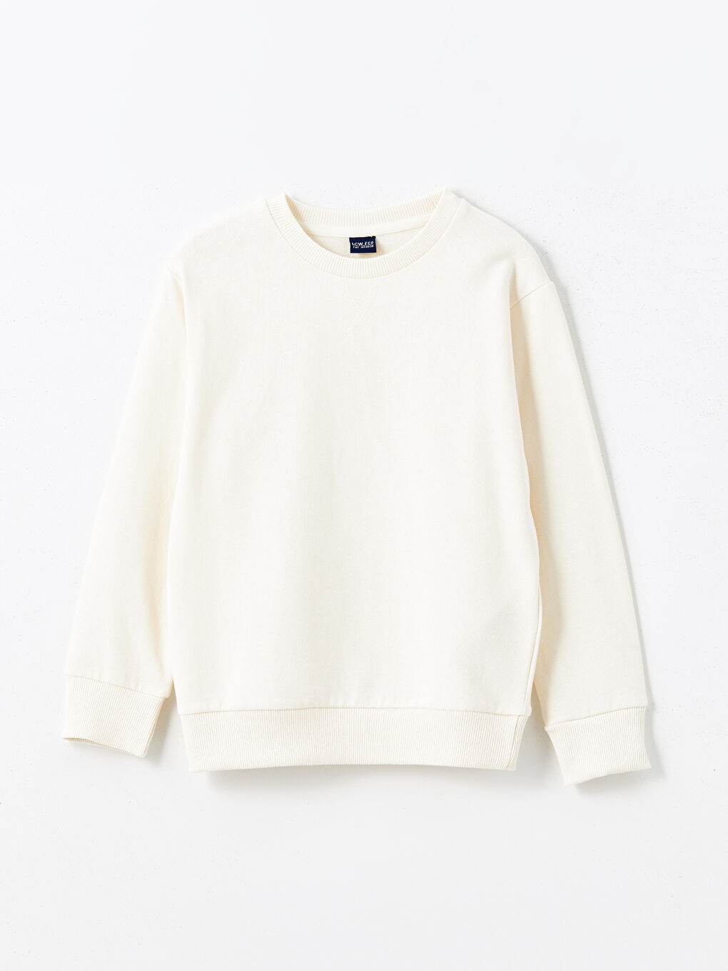 LCW ECO Açık Bej Bisiklet Yaka Erkek Çocuk Sweatshirt