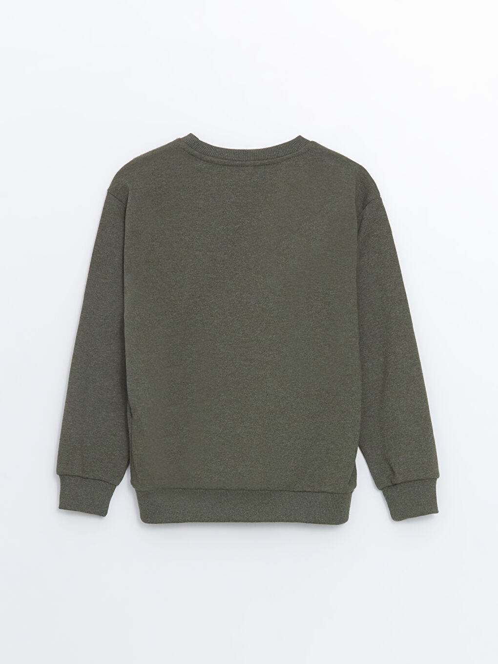 LCW ECO Haki Bisiklet Yaka Erkek Çocuk Sweatshirt - 1