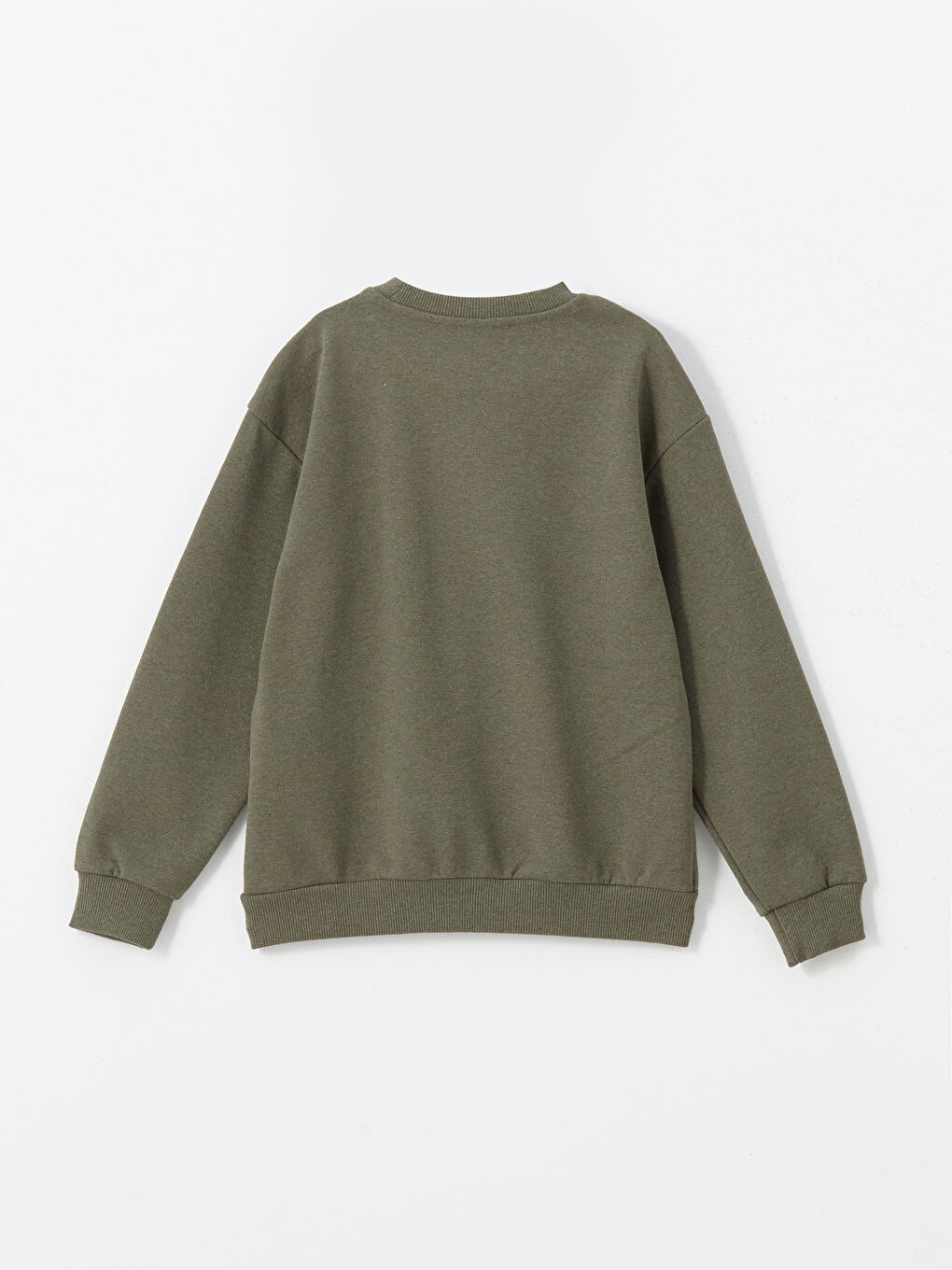 LCW ECO Haki Bisiklet Yaka Erkek Çocuk Sweatshirt - 1