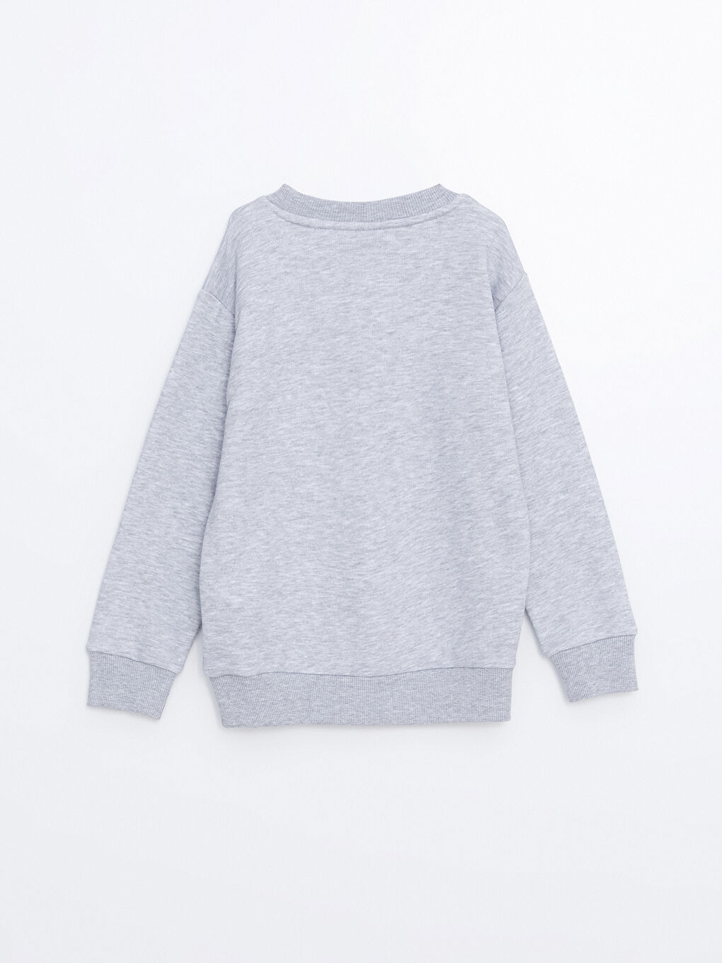 LCW ECO Gri Melanj Bisiklet Yaka Erkek Çocuk Sweatshirt - 2