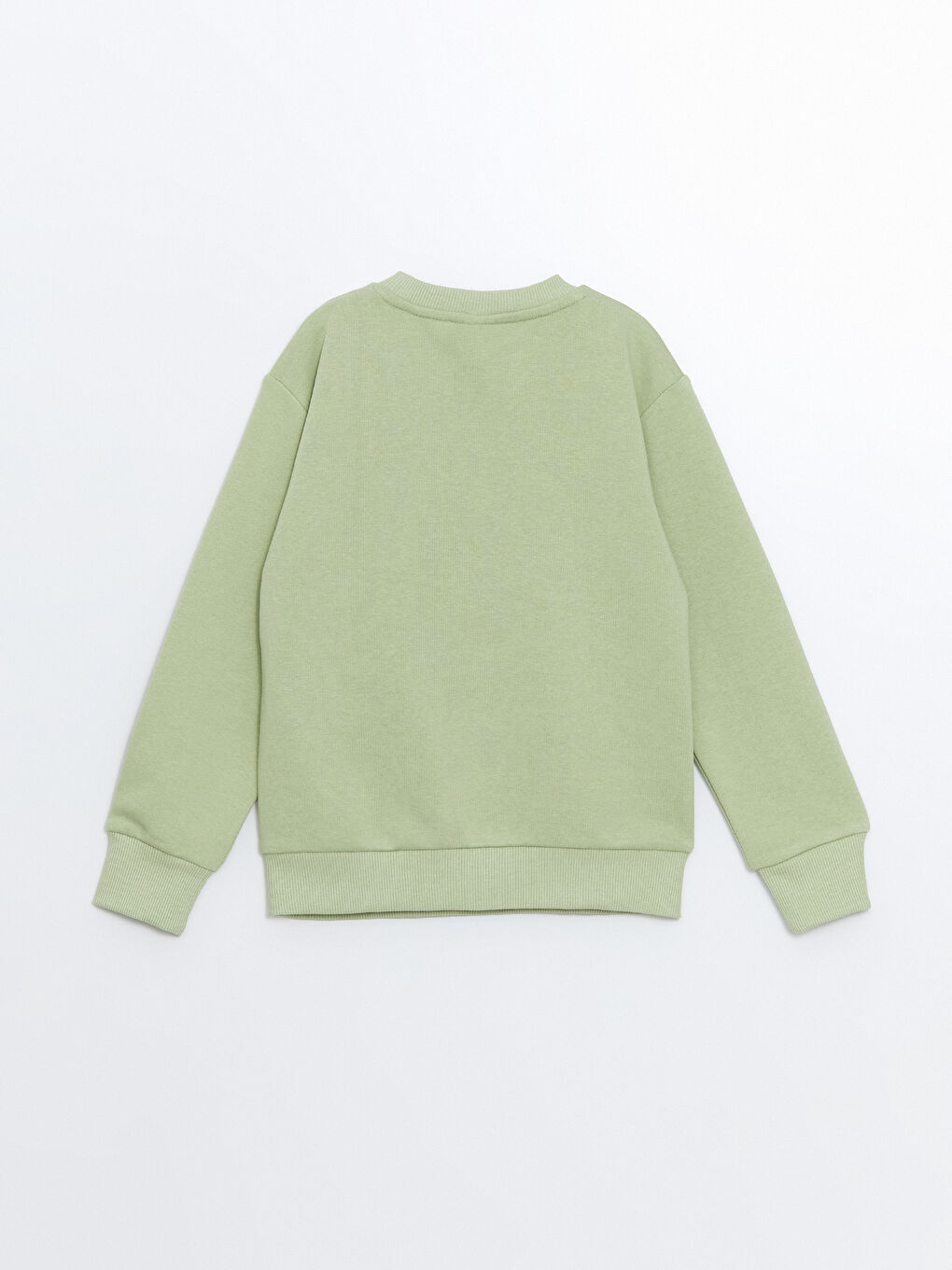 LCW ECO Açık Yeşil Bisiklet Yaka Basic Uzun Kollu Erkek Çocuk Sweatshirt - 2