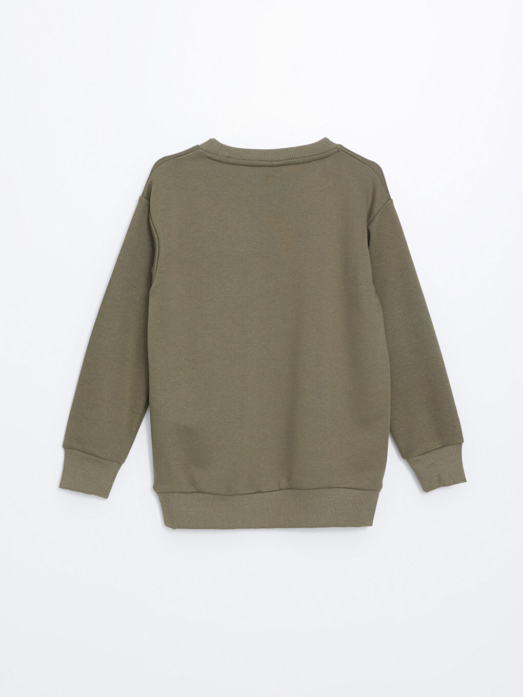 LCW ECO Haki Bisiklet Yaka Basic Uzun Kollu Erkek Çocuk Sweatshirt - 2