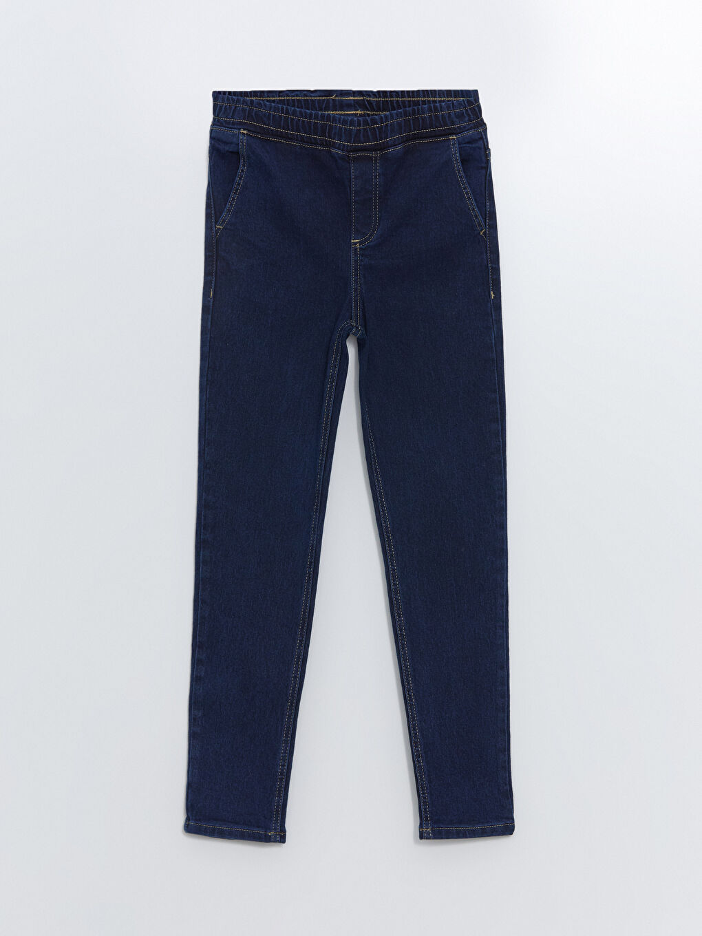 LCW ECO Orta İndigo Rodeo Beli Lastikli Super Skinny Fit Erkek Çocuk Jean Pantolon