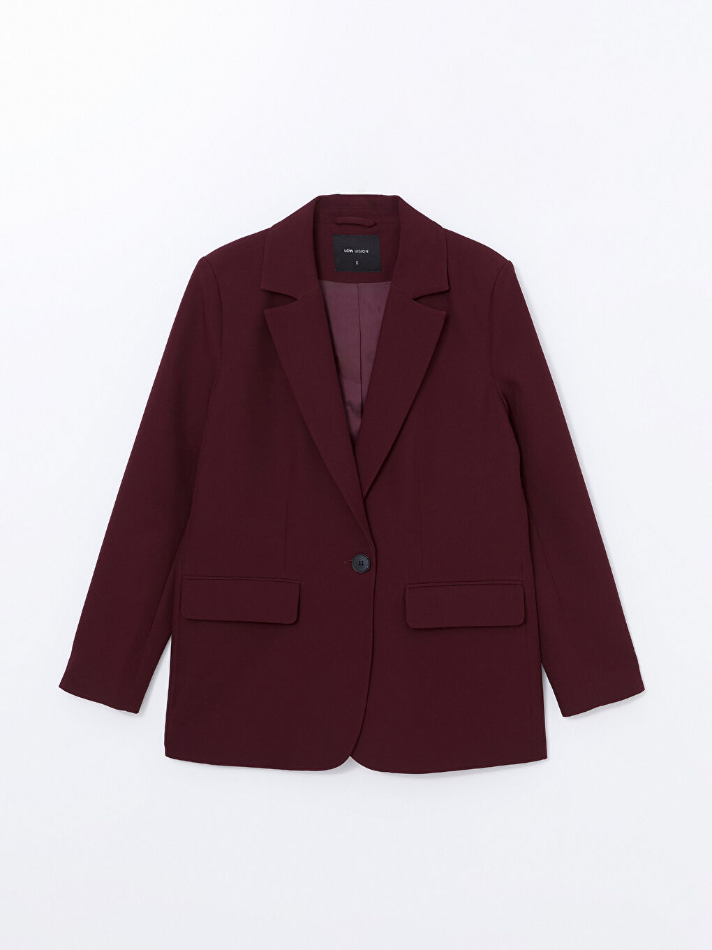 Bordo Kadın Blazer Ceket-5