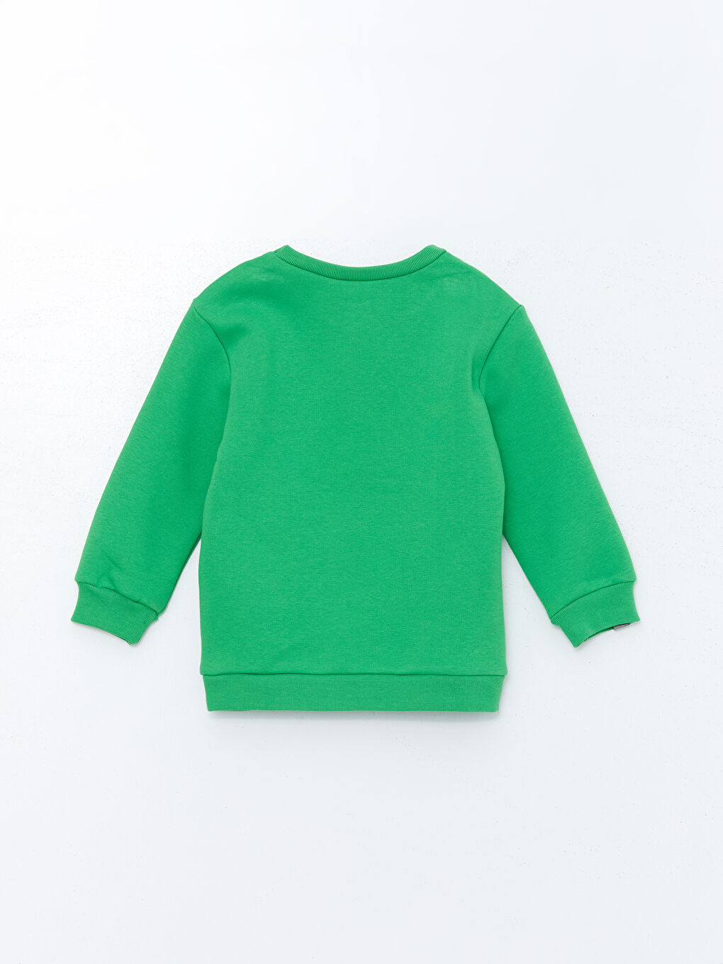 LCW baby Canlı Yeşil Bisiklet Yaka Uzun Kollu Basic Erkek Bebek Sweatshirt ve Eşofman Alt 2'li - 2