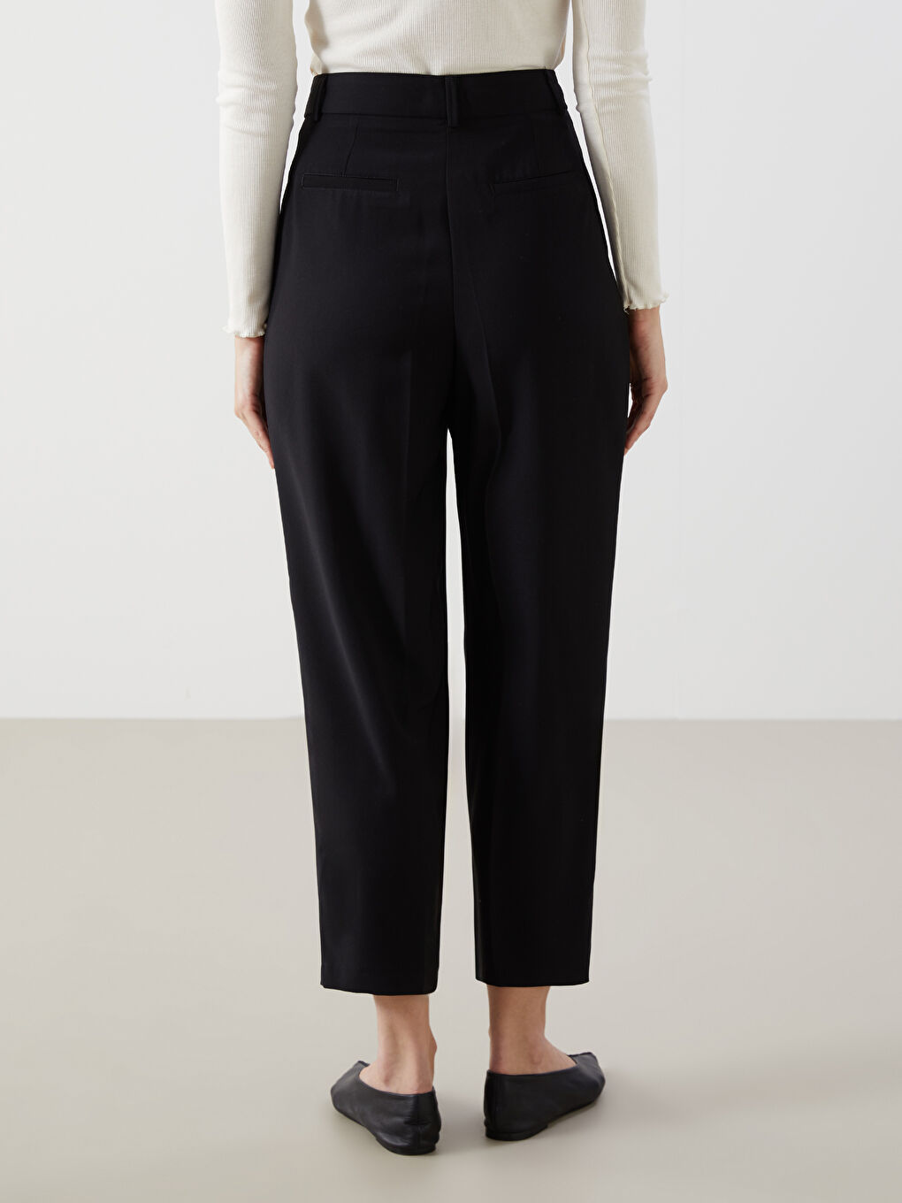 Siyah Loose Fit Kadın Pantolon-6