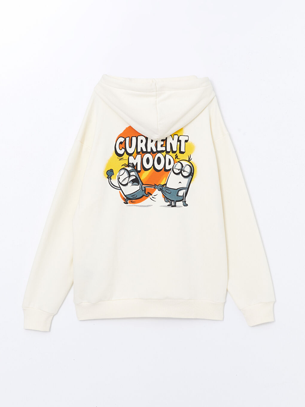 XSIDE Uçuk Bej Uzun Kollu Minions Baskılı Erkek Hoodie - 6