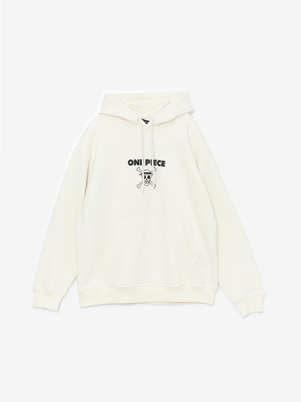 XSIDE Uçuk Bej Uzun Kollu One Piece Baskılı Erkek Hoodie - 4