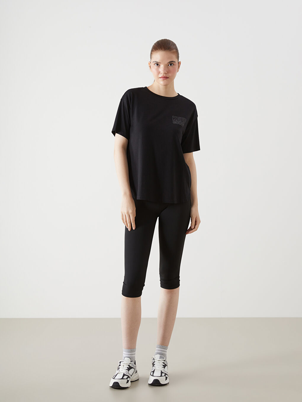 XSIDE ACTIVE Crew Neck Printed Women's Sports T-Shirt -W4IK49Z8-CVL