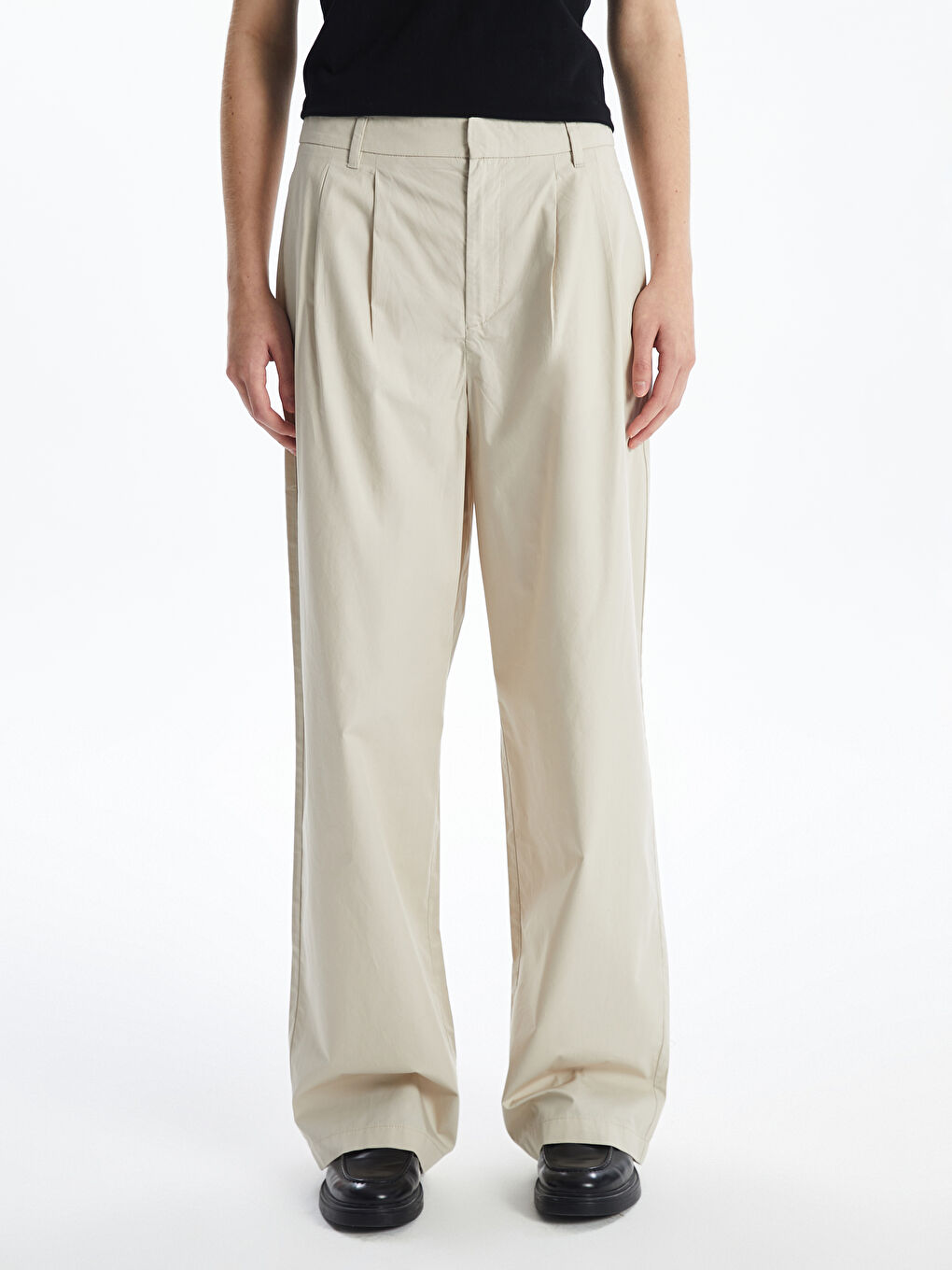 LCW Vision Loose Fit Wide Leg Women's Trousers -W4IK61Z8-G6E