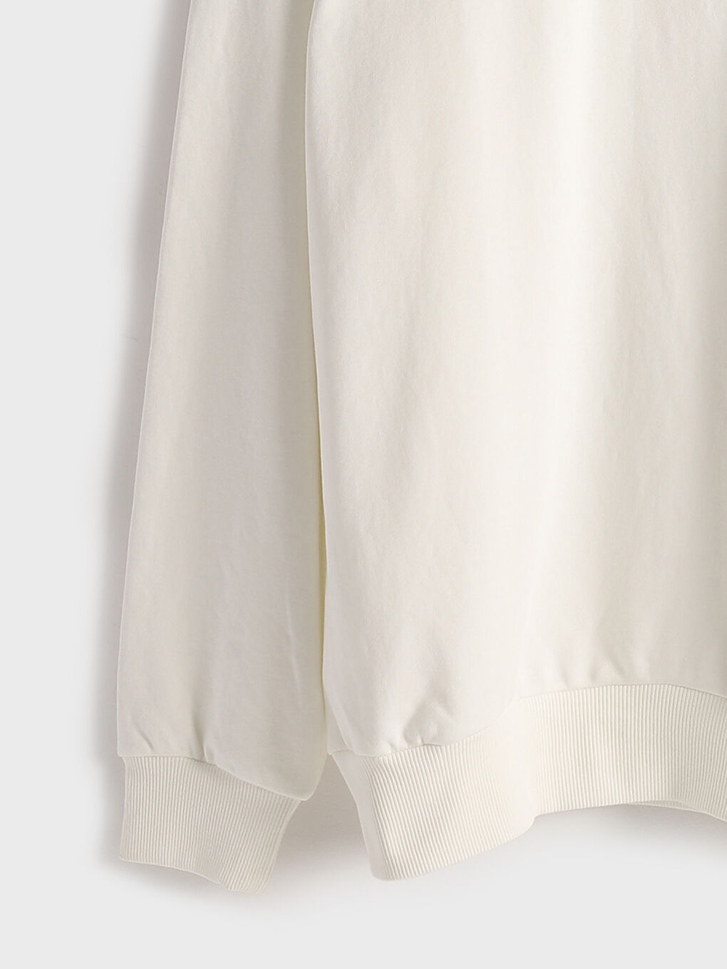 سويت شيرت كم طويل مطبوع بياقة دائرية للرجال-2