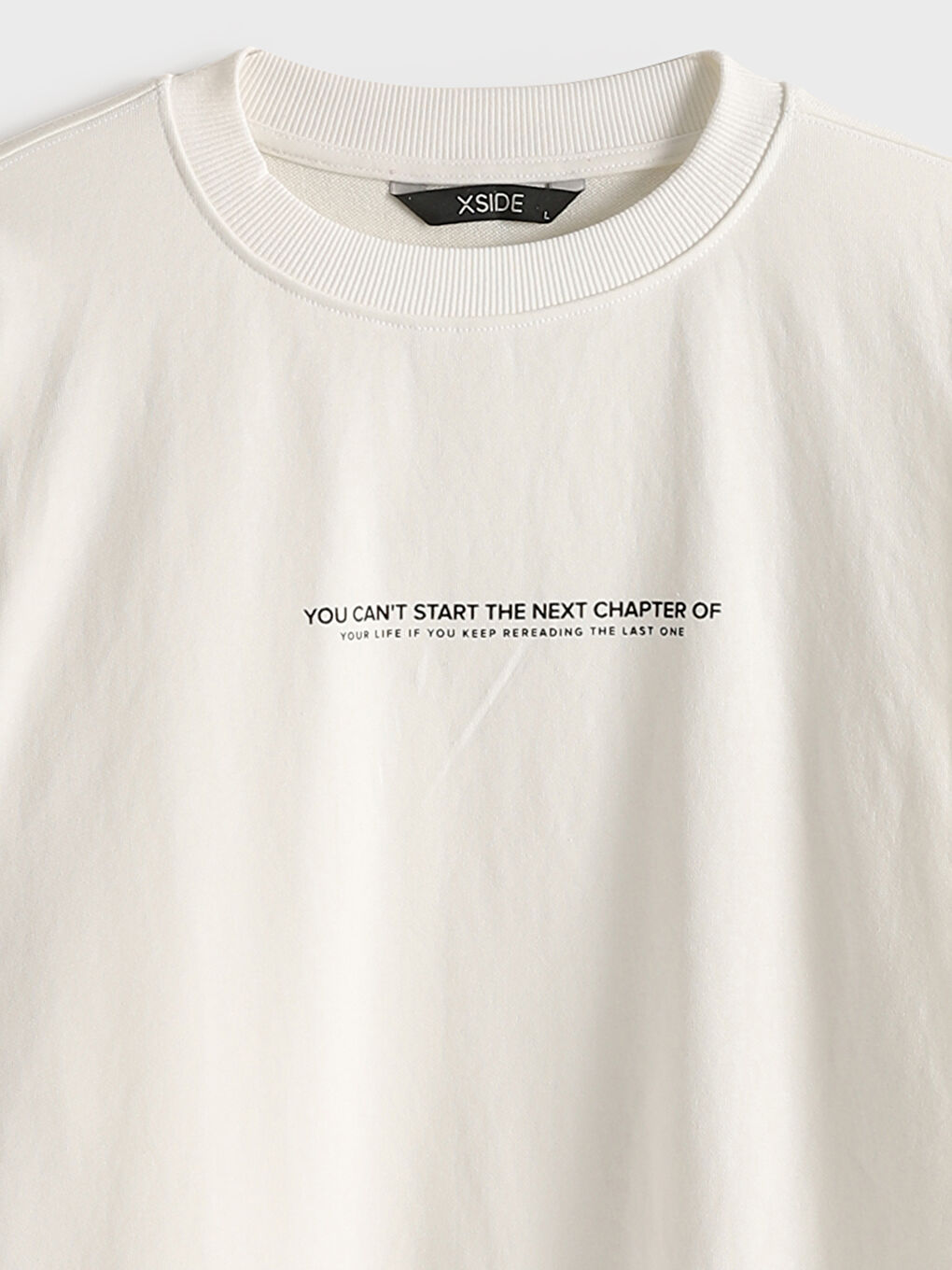 سويت شيرت كم طويل مطبوع بياقة دائرية للرجال-3