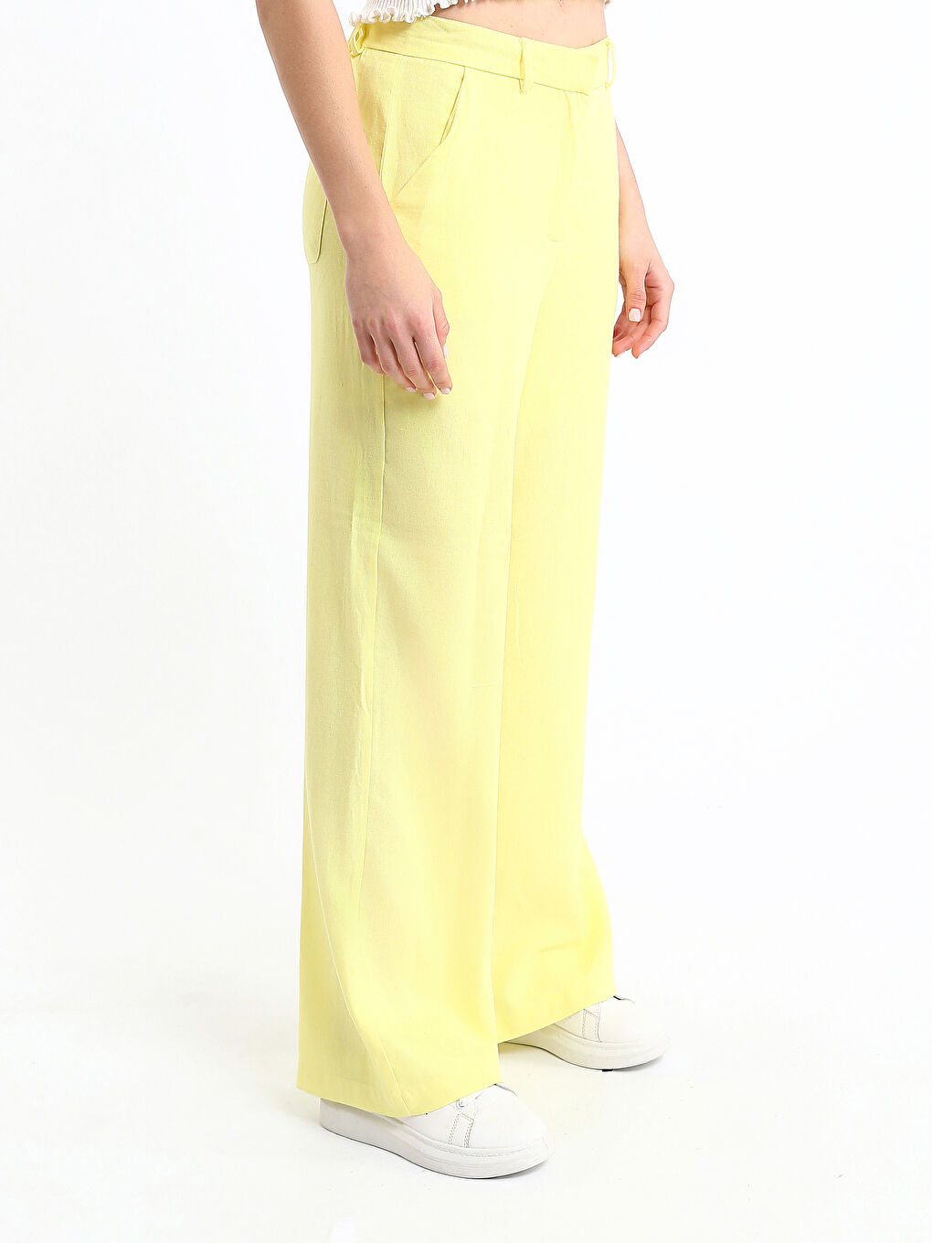 Elasticated Waist Wide Leg Trousers-3