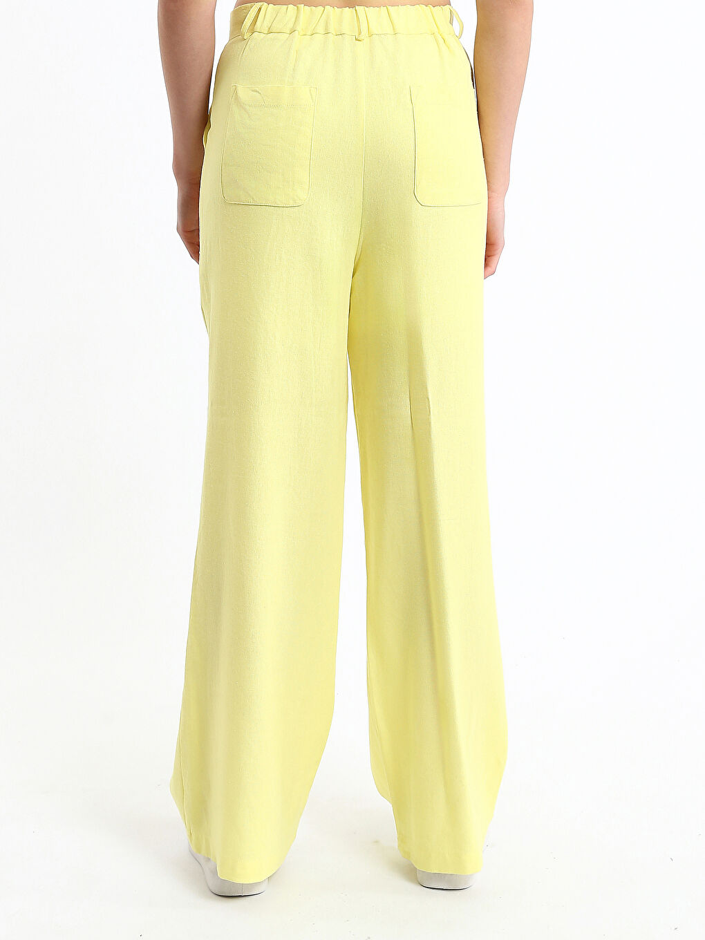 Elasticated Waist Wide Leg Trousers-4