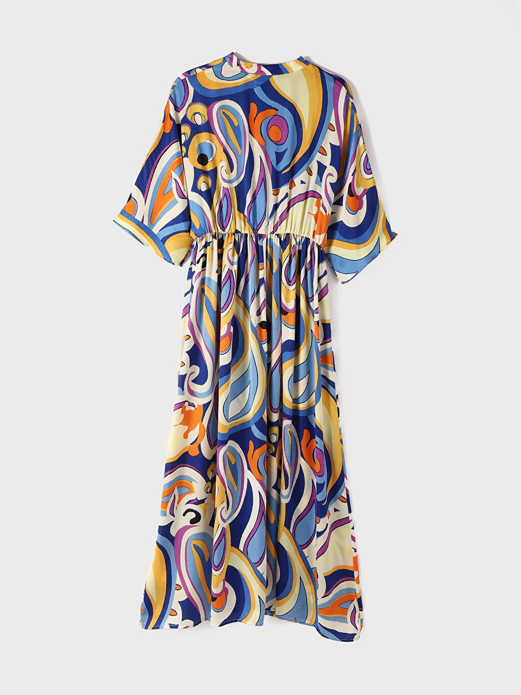 Double Breasted Patterned Women's Dress-1