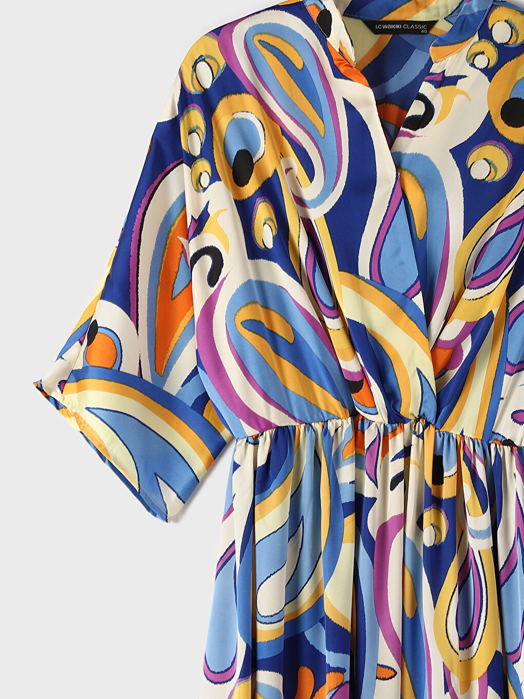 Double Breasted Patterned Women's Dress-2