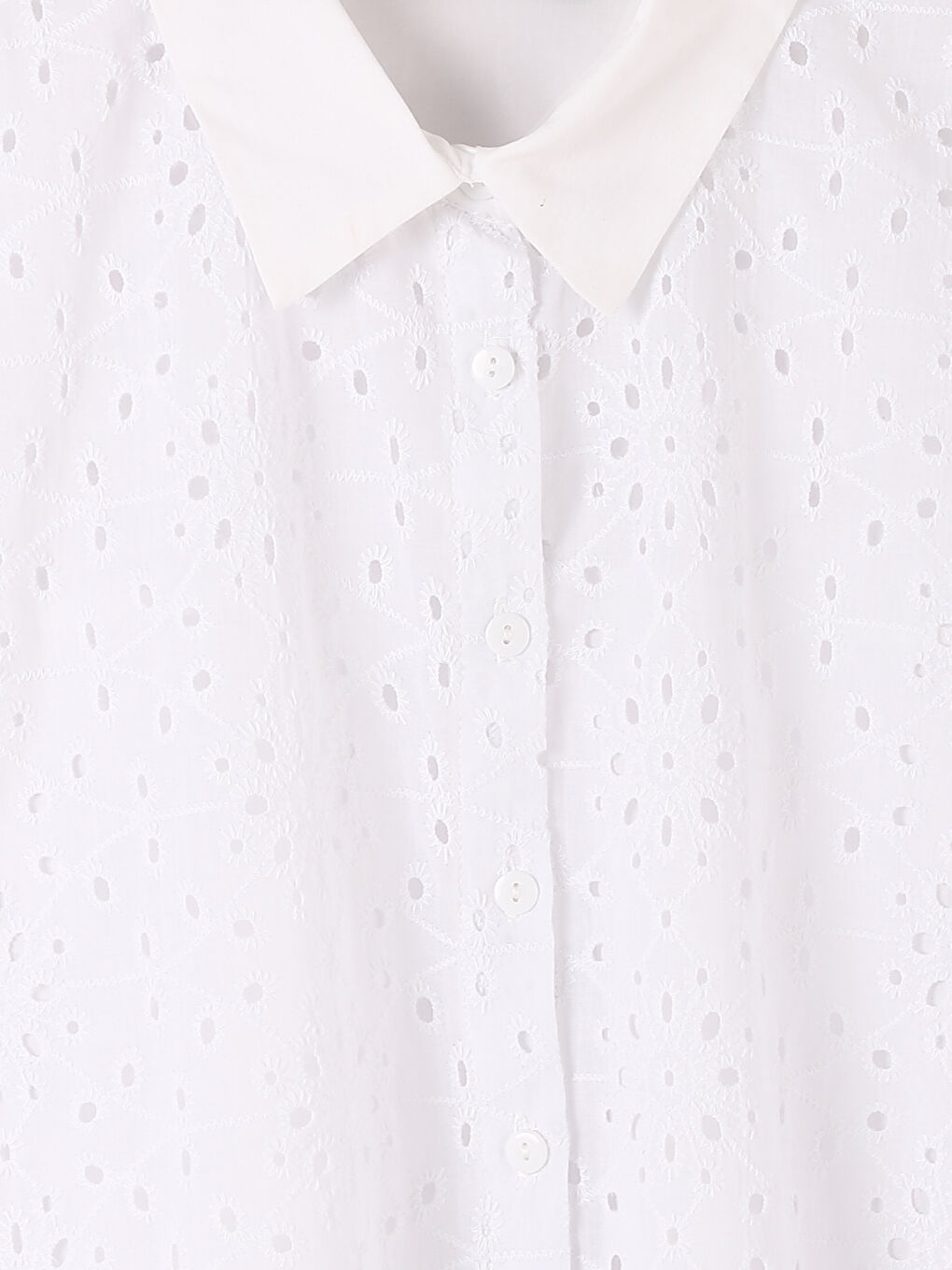 Hole-Knitted Women's Shirt-3