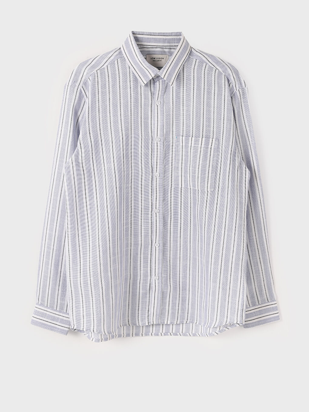 قميص رجالي كم طويل بقصة عادية