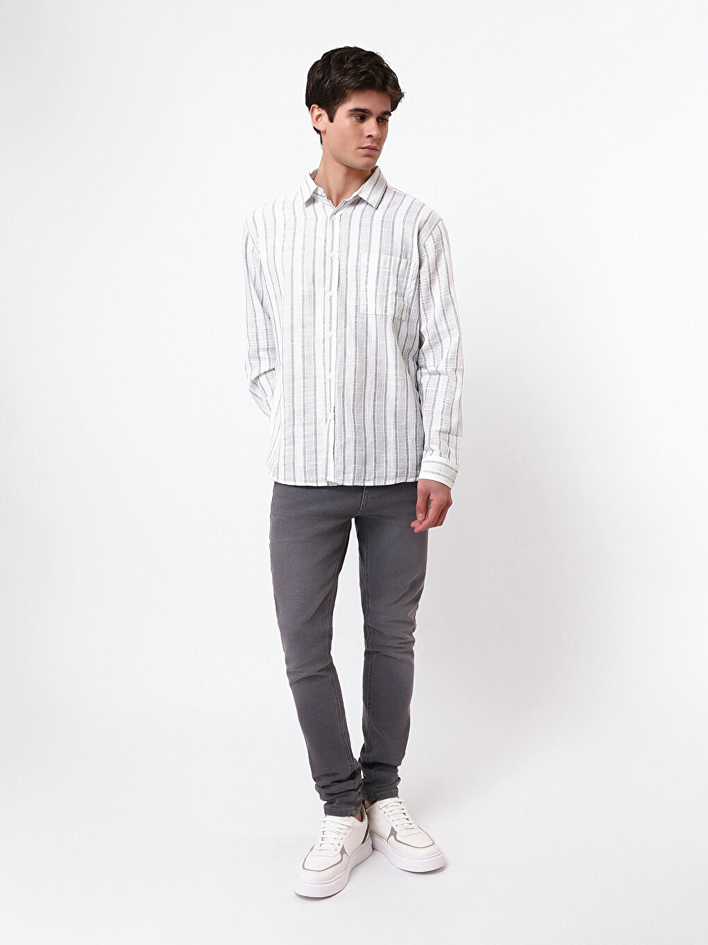 Regular Fit Long Sleeve Men's Shirt-1