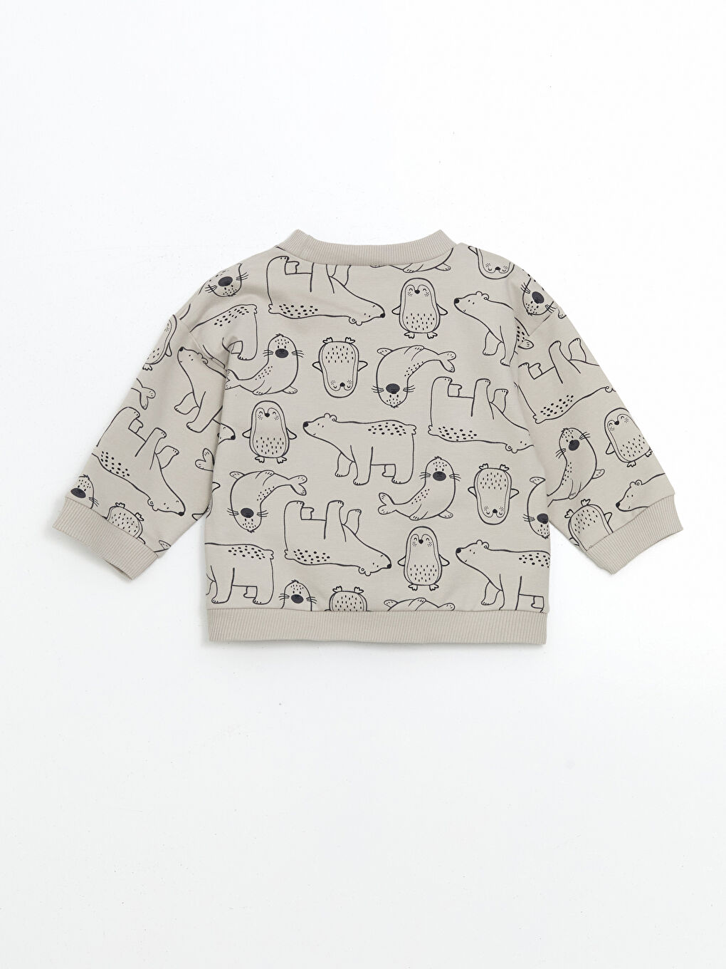 Crew Neck Printed Baby Boys' Sweatshirt and Tracksuit Bottom 2 Pack-2