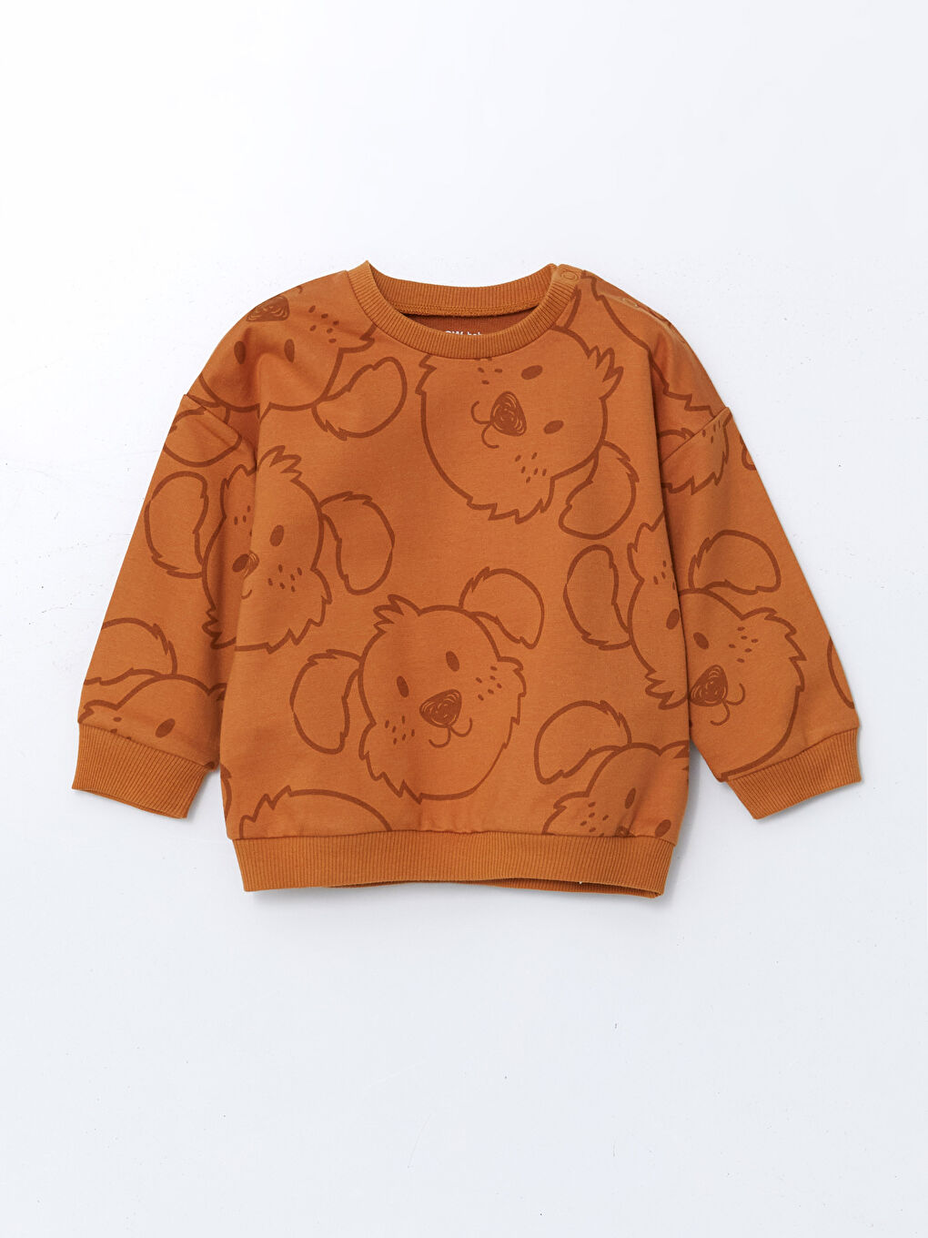 سويت شيرت بياقة دائرية مطبوع و بنطلون رياضي للأولاد الرضع - طقم من قطعتين-1